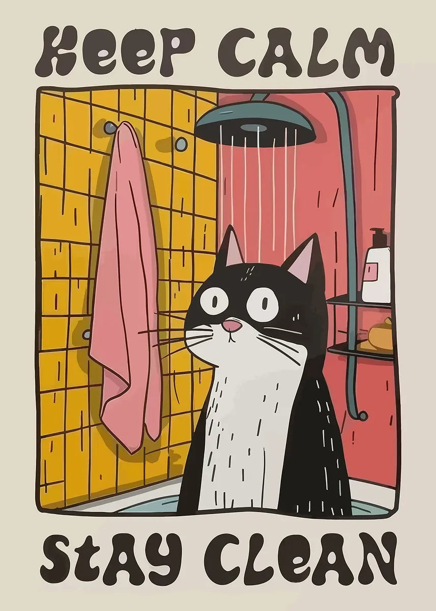Wash Paws Cat Canvas Print