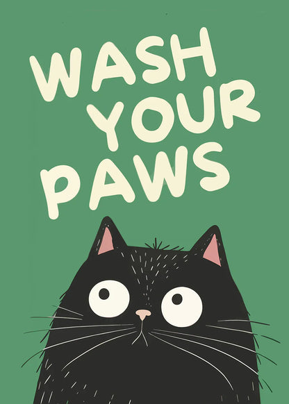 Wash Paws Cat Canvas Print