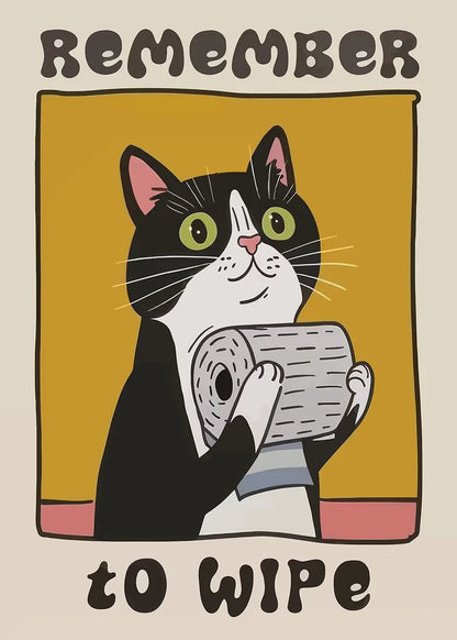 Wash Paws Cat Canvas Print