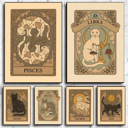 Cat Zodiac Posters